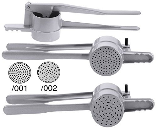 Spätzlepresse aus beschichtetem Aluguss, ergonomisch geformt, hygienisch und lebensmittelgeeignet, für Spätzle, Püree und Knöpfle | ERK (Für lange Spätzle)