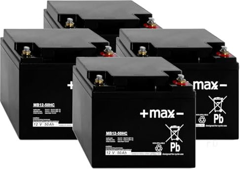 Akku Batterie Elektro Roller Scooter e-max 110S 4kW 4x 12V 50Ah wie 40Ah 36Ah Blei kompatibel