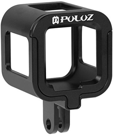PULUZ Housing Shell CNC Aluminum Alloy Protective Cage with Insurance Frame for GoPro HERO5 Session /4 Session(Black)