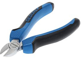 GEDORE Seitenschneider für mittelharten Draht bis 1,6 mm, schwedisch, 2-K-Griff, gehärtet, Länge 125 mm, 8314-125 JC
