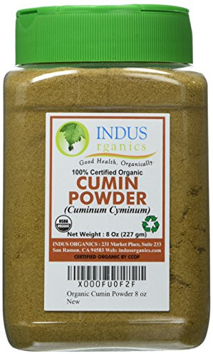 Indus Organics Cumin Seeds Powder, 8 Oz Jar, Premium Grade, High Purity, Freshly Packed