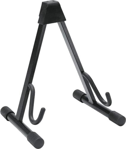 K&M 17540 Support de guitare électrique Noir - Largeur 22 cm à 35 cm - Pied bas pour guitare électrique, en acier