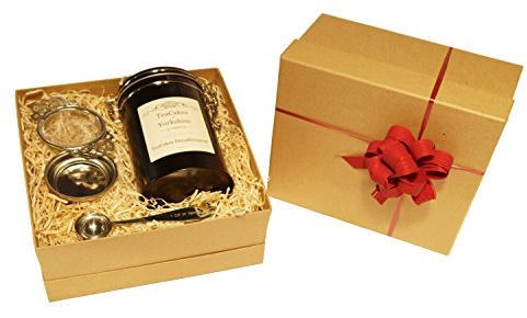 TeaCakes Decaffeinated Tea Gift Set Black Loose Leaf Tea Wrapped 100g in Caddy with Tea Strainer and Measuring Spoon by TeaCakes of Yorkshire