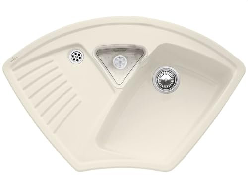 Villeroy & Boch Arena Eck Ivory - 6729 01 FU Keramikspüle Handbetätigung