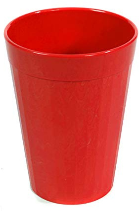 Harfield 150ml Red Tumblers Children's Cups (Pack of 6) Reusable Virtually Unbreakable Polycarbonate Plastic Dishwasher Safe