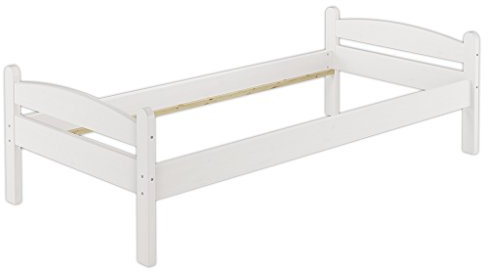 Erst-Holz®Weißes Schmales Bettgestell Massivholz 80 x 200