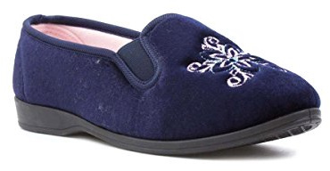 The Slipper Company Womens Full Slipper in Navy - Size 6 UK - Blue