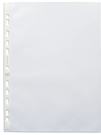 Oxford Prospekthülle Premium, DIN A4 genarbt, oben und links offen, 100er Pack