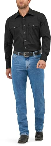 Wrangler Men's Premium Performance Cowboy Cut Regular Fit Jean, Stonewash, 42W x 34L