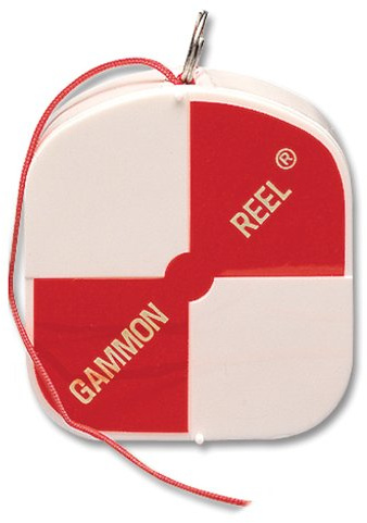 Gammon Reel 12' White & Orange Flo Red for Plumb Bob, surveying, retractable String 11-729