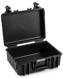 B&W International Transportkoffer Outdoor 5000 (PP.221) Schwarz – Leerkoffer – wasserdicht (IP67), staubdicht, schlagfest, extrem robust