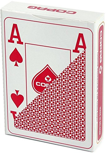 Cartamundi COPAG - Carte Poker Texas Hold'em I Carte da Gioco 100% Plastica (PVC) I Mazzo di Carte I Gioco di società - Rosso (4 Coner Jumbo Index)