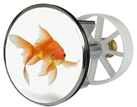 Waschbeckenstöpsel Design Fisch | Abfluss-Stopfen aus Metall | Excenterstopfen | 38 – 40 mm