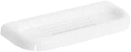 PORTA SPUGNA E PORTA SAPONE COMBINATO SERIE LINEA Accessori Bagno Bianco
