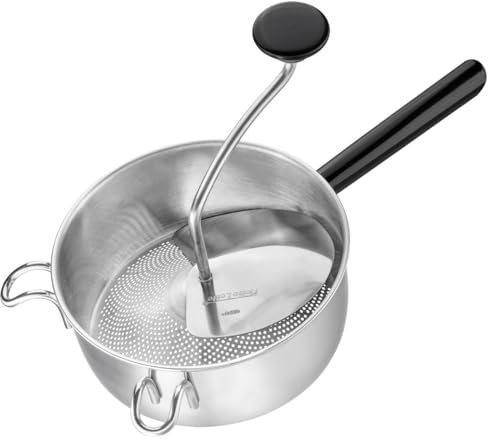 Gefu Colador con Mango de plástico (Acero Inoxidable, 19 cm), Plata, FLOTTE LOTTE, altbewährt