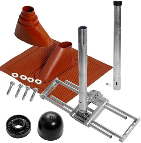 A.S.Sat 59150 Dachsparren-Montageset für Antennen (100 cm) rot