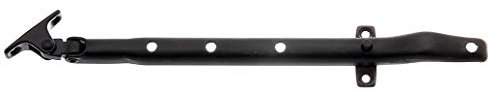 Alberts 210557 Blocca finestra, per finestre a vasistas o con ante girevoli, rivestito in plastica nera, lunghezza totale 285 mm