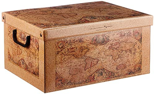 Lavatelli Bauletto Marco Polo, decorative storage box, cardboard storage boxes with lids, storage boxes with lids and Handles, clothes storage, toy box storage, storage baskets, Yellow, MEDIUM
