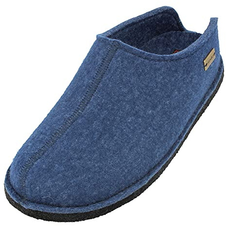 HAFLINGER Flair Smily pantofole in feltro di lana jeans pantofola, taglia 44