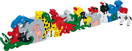 Small Foot Steckpuzzle Zahlentiere aus Holz, einfach Buchstaben und Zahlen Lernen, ab 5 Jahren, 2841 Puzzle