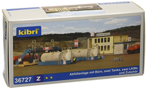 Kibri 36727 - Z Abfüllanlage mit Büro, Zwei Tanks, Zwei LKWs, und Zubehör, Modelleisenbahn