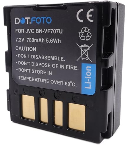 Dot.Foto BN-VF707, BN-VF707U Premium 7.2v / 780mAh Rechargeable Battery for JVC GR-DF450, GR-DF460, GR-DF470, GR-DF540, GR-DF550, GR-DF560, GR-DF565, GR-DF570 / GR-X5