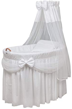 Waldin Stubenwagen-Set mit Ausstattung, XXL, Bollerwagen,komplett, 6 Modelle wählbar,weiß