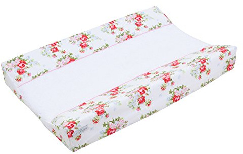 Little Dutch Wickelauflagenbezug Bezug für Wickelauflage weiß mit Rosen (45x70 cm)