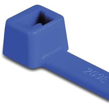 HellermannTyton, Bridas de la Serie MCT, para la Industria Alimenticia, Detectables, 150 x 3.5, Material - Poliamida 6,6 con partículas metálicas (PA66MP), color Azul