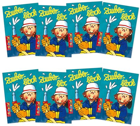 8 ZAUBERBLÖCKCHEN * FEUERWEHR * im Set mit je 24 Seiten in DIN A8 von Lutz Mauder // Mitgebsel Kindergeburtstag Malbuch