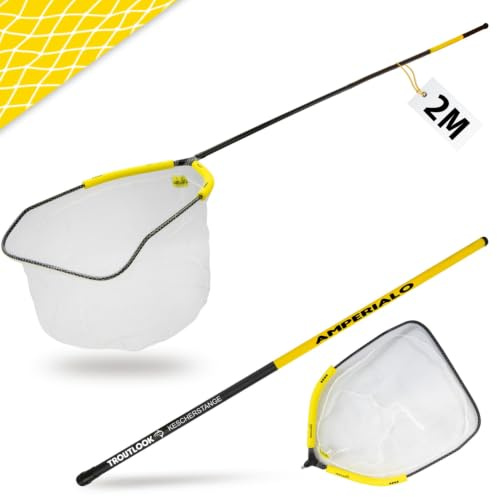 Troutlook Profi Forellen Kescherset – Kescherstange + Nylon Kescherkopf