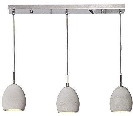 invicta INTERIOR Design Beton 3er Hängeleuchte CEMENT-COLLECTION III Pendelleuchte E14 Hängelampe