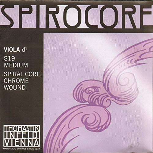 Thomastik Cuerda para Viola 4/4 Spirocore - cuerda Re núcleo en espiral entorchada acero cromo, mediana