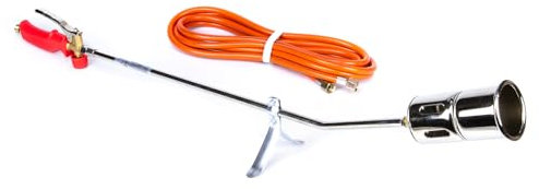 ROTHENBERGER Industrial Anwärmbrenner | Gasbrenner | Abflammgerät | Unkraut Vernichter | Bitumenbahnen schweißen | Folien Verschweißen RoMaxi PREMIUM-Brennerkopf inkl. 5m Propan Gas Schlauch | 030954E