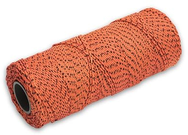 MARSHALLTOWN Masonry Line, Bonded Nylon, Orange & Black, 500 Foot, #18 Line Size, Masons and Archaeology. Made in The USA, ML614