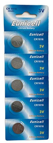 5 x Eunicell CR1616 3v Lithium Batteries