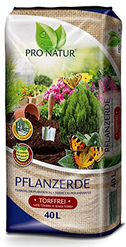 Pro Natur Pflanzerde 40 Liter torffrei NEU mit TIMPOR® Holzfaser & Mykorrhiza Kulturen