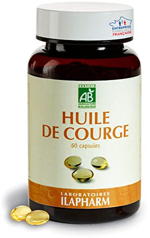 Prostate - Huile de pépins de Courge Bio - 60 capsules - 1000 mg - Laboratoires Ilapharm