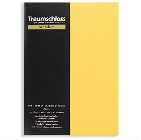 Traumschloss Premium Edel-Jersey Spannbettlaken 90-120x200-220 Gold