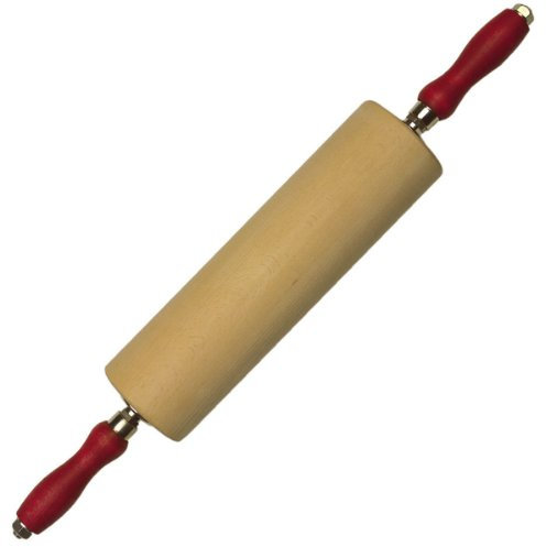STÄDTER Profi Teigrolle Rollholz aus hochwertigem Buchenholz mit Kugellager und Eisenachse, Ø 8 cm, Arbeitsbreite 30 cm, Gesamtbreite 58 cm, für Profis und Backliebhaber