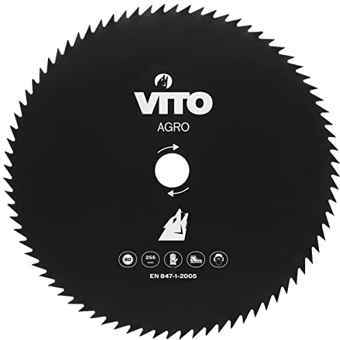 VITO - Lame de coupe débroussailleuse 80 dents - diam 255mm Alesage 25.4
