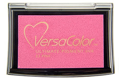 Tsukineko Versacolor Pigment Stempelkissen, Pink, Synthetic Material, 9.9 x 6.6 x 1.8 cm