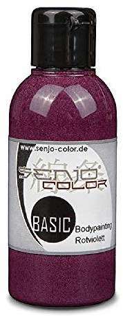 Senjo Color Basic Bodypainting I Maquillage du visage et du corpss I cosmétiques, testés dermatologiquement I carnaval, maquillage pour enfants I 75ml I rouge violet