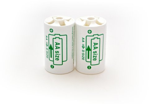 edi-tronic 2X Batterieadapter Akku Adapter Mignon auf Mono AA auf D