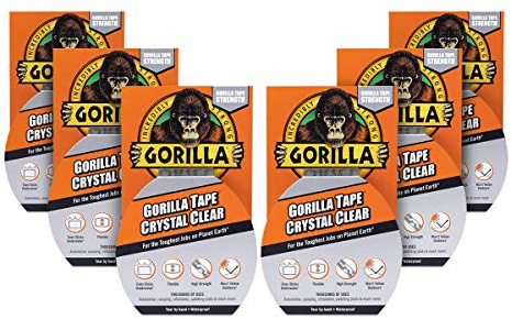 Gorilla 3044701 Tape Duct Tape Crystal Clear 48mm x 8.2m (Pack of 6)