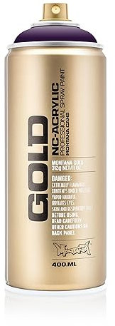 Montana Cans 284700 Spray Dose Gold, Gld400, 4260, 400 ml, Black Purple