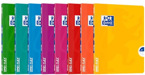 OXFORD Cahier OPENFLEX agrafé 17 x 22 cm 96p grands carreaux 90g coloris aléatoire