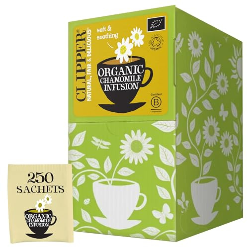 CLIPPER - Infusion Camomille - Bio - Maxi Format - 250 sachets | Format Restauration - Idéal Professionnel - Ingrédients Bio - 100% naturels
