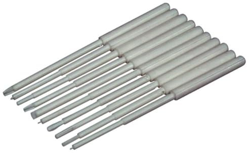 Velleman Set cacciaviti di regolazione in plastica da 10 pezzi, ideali per lavori di precisione con varie punte: piatta, a croce, esagonale e quadrata, lunghezza 115 mm, perfetti per elettronica,