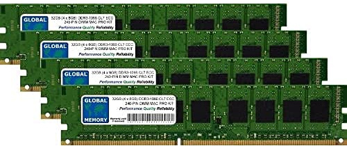 32GB (4 x 8GB) DDR3 1066MHz PC3-8500 240-PIN ECC DIMM (UDIMM) Memoria RAM Kit para Apple Mac Pro (PRINCIPIOS DE 2009 - Mediados 2010 - Mediados 2012)
